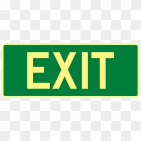 Photoluminescent Exit Signs, HD Png Download - exit sign png