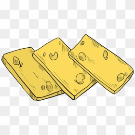Slices Of Cheese Clipart, HD Png Download - cheese slice png