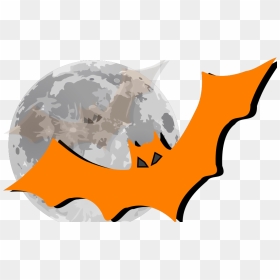 Bat In The Moonlight Svg Clip Arts - Moon Clip Art, HD Png Download - moonlight png