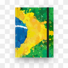 Caderno Bandeira Do Brasil De Incantiana - Clip Art, HD Png Download - bandeira brasil png