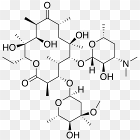 Erythromycin A Featuring Complete Stereochemistry - Erythromycin Acetate, HD Png Download - featuring png