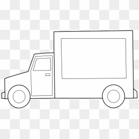 Old Medium Truck Clipart, Vector Clip Art Online, Royalty - Food Truck Clip Art Black And White, HD Png Download - moving truck png