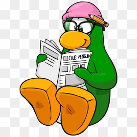 Club Penguin Rewritten Wiki - Club Penguin Reading Newspaper, HD Png Download - club penguin png