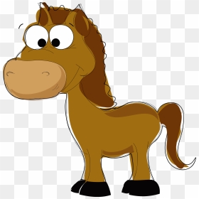 Drawn Pony Brown Horse - Horse Animation Png, Transparent Png - caballo png