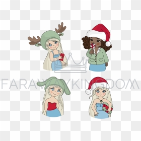 Christmas Blog Icon Girl Portrait Vector Illustration - Vector Graphics, HD Png Download - blog icon png
