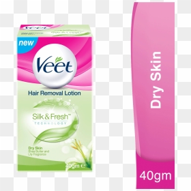 Veet Hair Removal Lotion For Dry Skin, 40g - Veet Wax Strips Sensitive, HD Png Download - lotion png