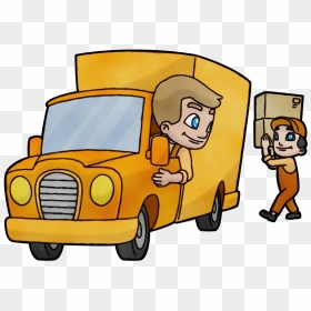 #packing #moving #truck #movers #freetoedit - Cartoon Delivery Truck Png, Transparent Png - moving truck png