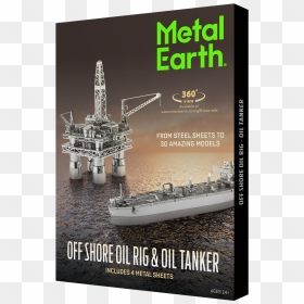 Offshore Oil Rig & Oil Tanker Gift Set - Metal Earth Oil Rig, HD Png Download - oil rig png