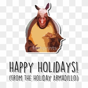 Armadillo Friends Holidays Ftestickers Freetoedit - Happy Holidays From The Holiday Armadillo, HD Png Download - armadillo png