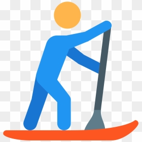Icon Stand Up Paddling, HD Png Download - surf board png