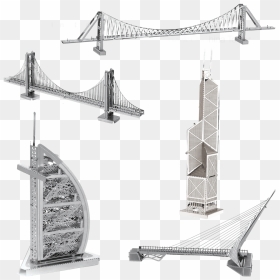 Toys & Games Star Wars Metal Model 3d Puzzle Kit Gadget - Silver Bridge Model, HD Png Download - tie fighters png