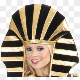 Egyptian Pharoah King Tut Headpiece For Men And Women - Nefertiti Egyptian Queen Costume, HD Png Download - king tut png
