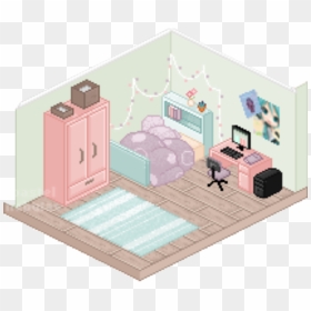 Clip Art Freeuse Library Bedroom Room Chibi Tacobell - Bedroom Chibi, HD Png Download - bedroom png