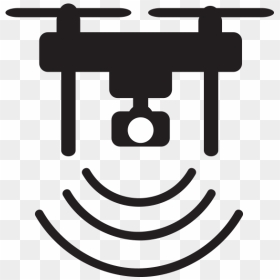 Drone Icon Design Connection Connect Wifi Transmition - Drone Video Icon Png, Transparent Png - drone icon png