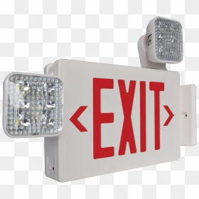 Automatic Emergency Lights - Emergency Exit Cartoon Exit Sign, HD Png Download - exit sign png