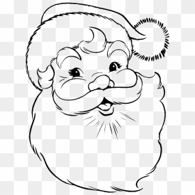 Face Of Santa Claus Coloring Pages - Santa Coloring Pages, HD Png Download - santa face png