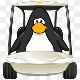 Club Penguin Wiki - Black Club Penguin Transparent, HD Png Download - golf cart png