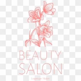 Beauty Salon Logo Maker With Flower Icon - Sacred Lotus, HD Png Download - makeup icon png
