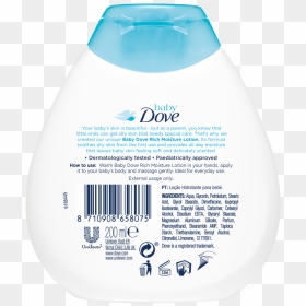 Dove Baby Lotion Ingredients, HD Png Download - lotion png