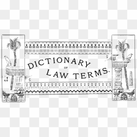 Dictionary Of Law Terms Label Vector Image - Line Art, HD Png Download - black label png