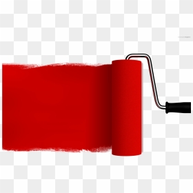 Rolo De Pintura Png , Png Download - Red Paint Roller Brush, Transparent Png - pintura png