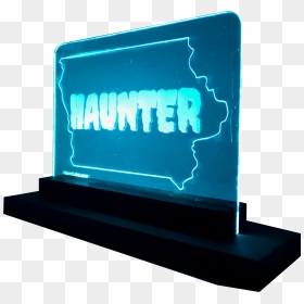 Haunter Illuminated Desk Sign- Multi Colored Rgb , - Sign, HD Png Download - haunter png