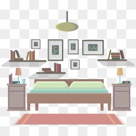 Bedroom Drawing Furniture - Vector Drawing Room Image Png, Transparent Png - bedroom png