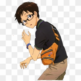 Shinji Ikari With Glasses, HD Png Download - flcl png