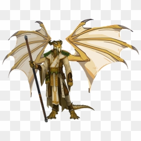 Art Gold Dragonborn Paladin Commission Character Art - Gold Dragonborn Paladin, HD Png Download - dragonborn png