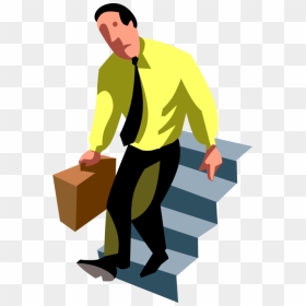 Vector Illustration Of Lethargic Incompetent Loser - Going Down Stairs Clipart, HD Png Download - loser png