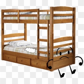 Bunk Bed Png Hd - Double Deck Wooden Bunk Beds, Transparent Png - bedroom png