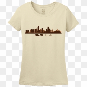 T-shirt, HD Png Download - miami skyline png