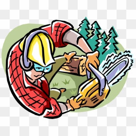 Vector Illustration Of Forestry Industry Lumberjack - Deforestation Clipart, HD Png Download - lumberjack png