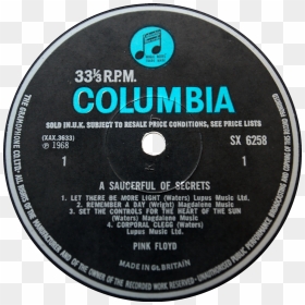 Sx 6258 Pink Floyd Saucerful Label - Beatles, HD Png Download - pink floyd png