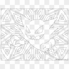 093 Haunter Pokemon Coloring Page - Pokemon Coloring Pages Haunter, HD Png Download - haunter png