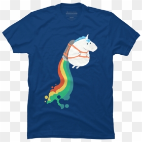 Unicorn On Rainbow Jet Pack - Unicorn With Jet Pack, HD Png Download - jetpack png