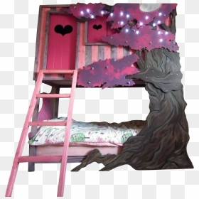 Transparent Bed Clipart Png - Pink Treehouse, Png Download - bedroom png