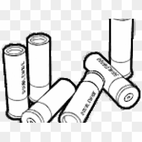 Drawn Shotgun Ammo - Shotgun Shell Line Art, HD Png Download - shotgun shell png