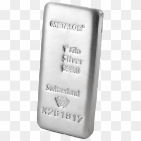1kg 999 Metalor Silver Bullion Precious Metals Bar - Label, HD Png Download - metal bar png