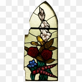 Stained Glass Flowers, HD Png Download - stained glass png