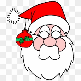 Clipart Santa Mask - Christmas Coloring Pages, HD Png Download - santa face png