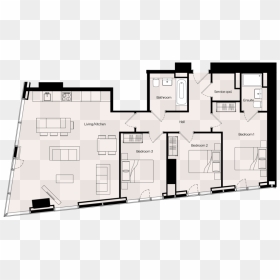Deansgate Square South Tower 22 - Deansgate Square Floor Plan, HD Png Download - bedroom png