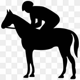 Quiet Horse With Jockey Silhouette Svg Png Icon Free - Horse Side View Silhouette, Transparent Png - caballo png