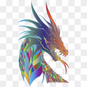 Prismatic Dragon Head - Dragon Head Png, Transparent Png - dragon head png