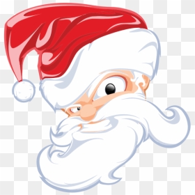 Comical Santa Claus Head - Santa Clip Art Head, HD Png Download - santa face png