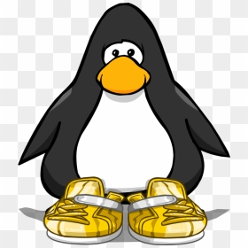 Gold Sneakers Pc - Penguin With A Hard Hat, HD Png Download - club penguin png