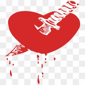 Bloody Heart Clipart Image Free Mann Clip Art At Clker - Heart With A Knife Through, HD Png Download - bleeding heart png