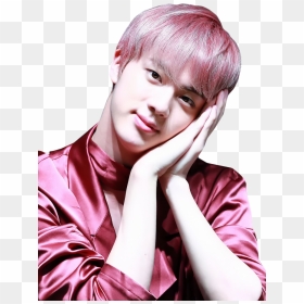 #kim Seokjin #jin #bts #bts Kim Seokjin #bts Jin #bangtan - Bts Pink Hair Color, HD Png Download - jin png