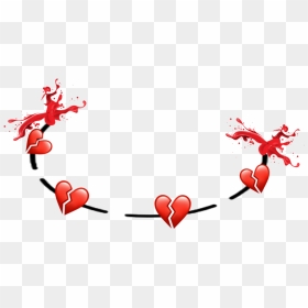 Red Blood Heart Heartbroken Heartbreak Hearts Sad Depre - Sad Love Png Text, Transparent Png - bleeding heart png