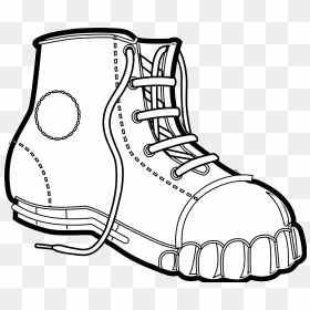 Black And White Boot Clip Art, HD Png Download - boot print png